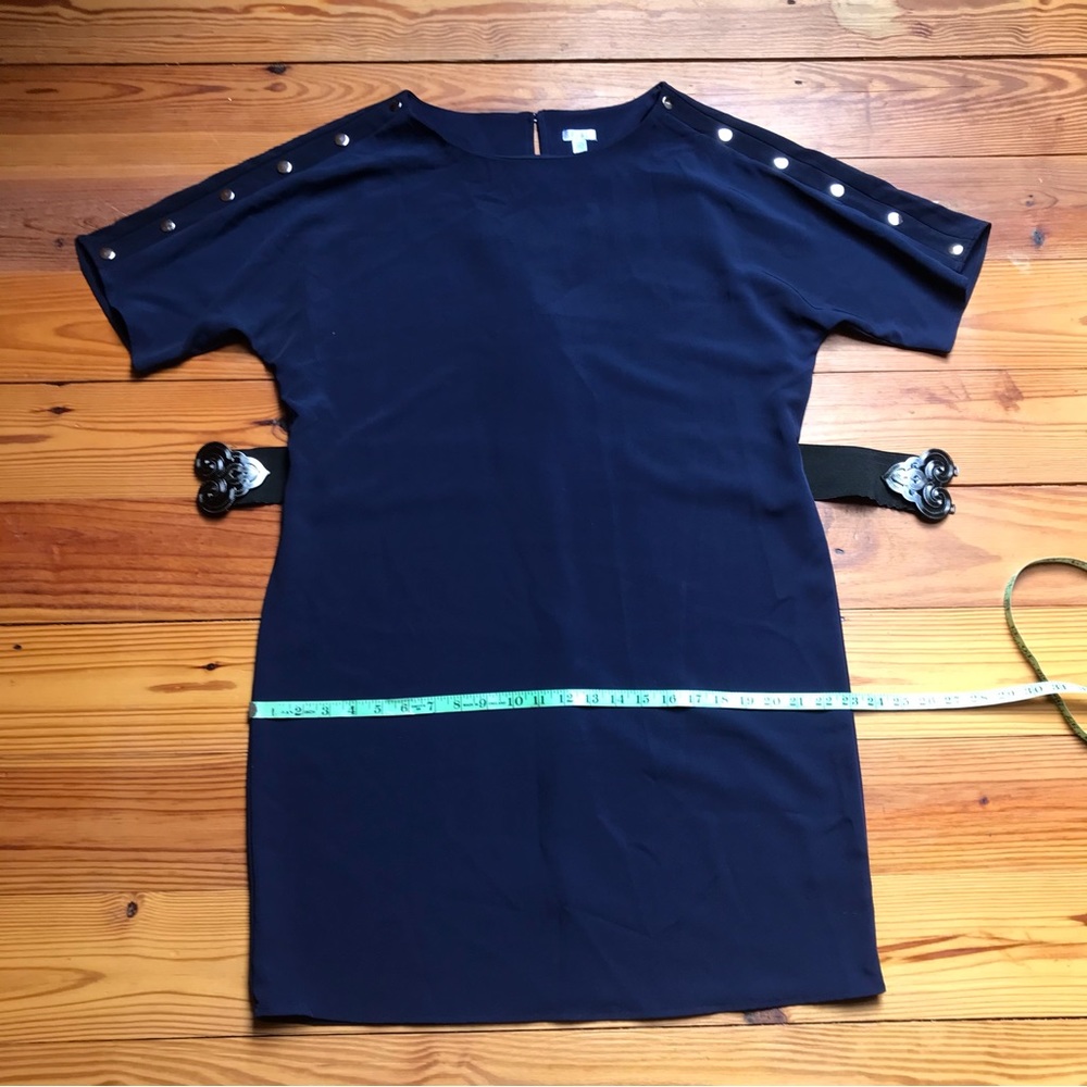 Spense Navy Sheath Tunic Dress with Metal Details, EUC, 14 - Picture 7 of 14